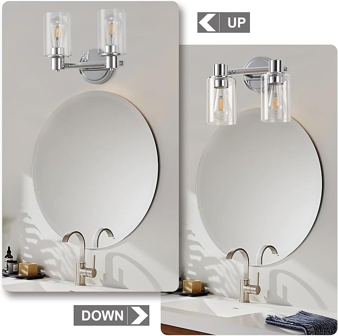2 Light Bathroom Wall Sconce Light Fixtures - Image 5