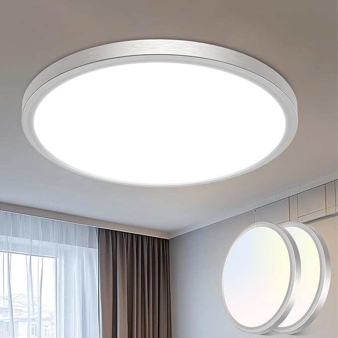 libtit 16 inch Flush Mount LED Ceiling Light Fixture, 3000K 4000K 6500K by Libtit