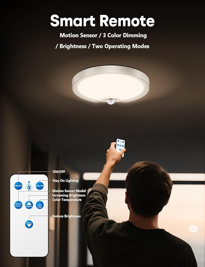 Rechargeable Motion Sensor Ceiling Light – No Wiring, USB Charging, 150+ Days - Image 5