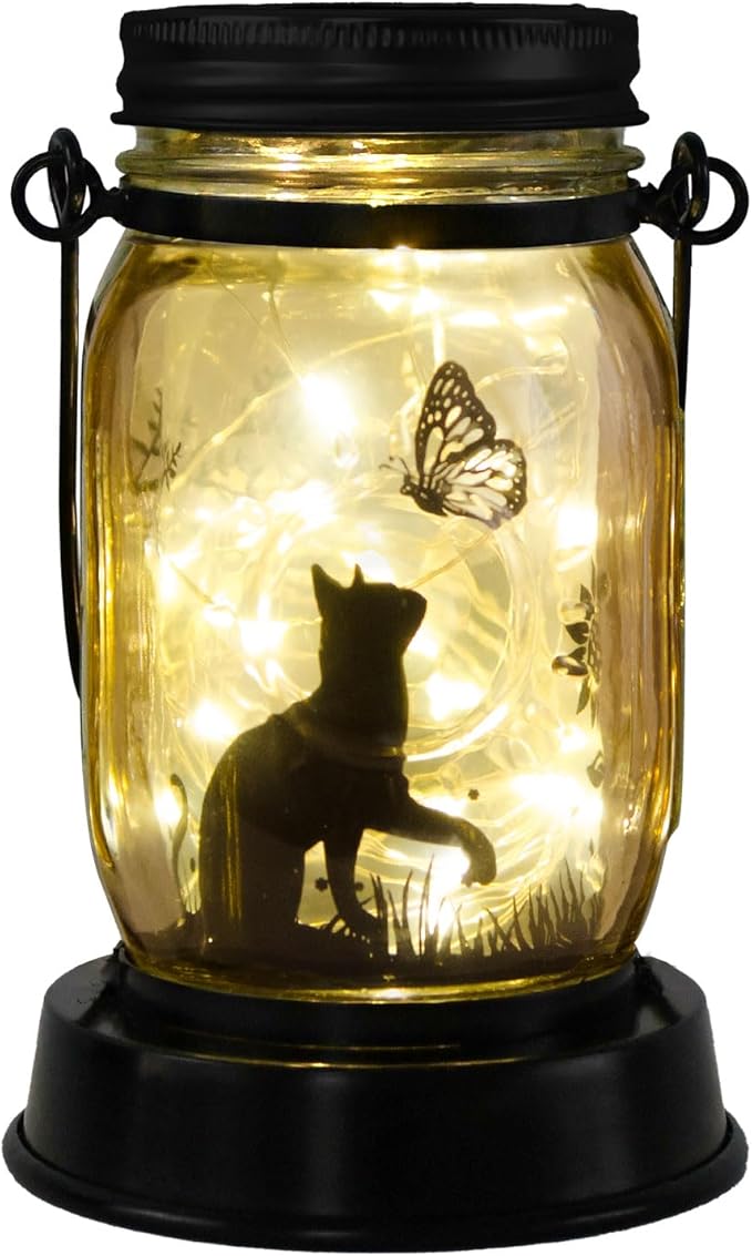 Styleonme Outdoor Solar Lanterns, Cat Lovers Gifts, Mother's Day Lantern Gifts - Image 5