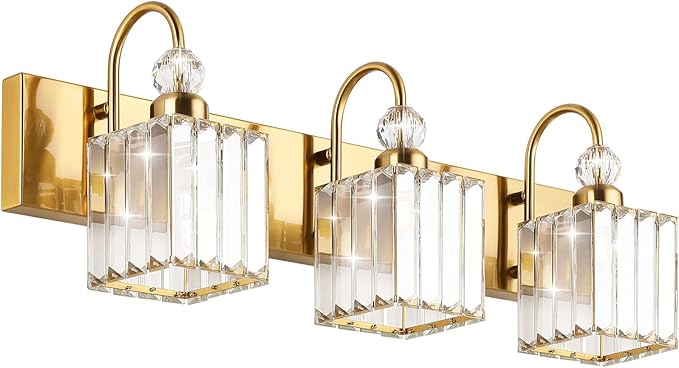 Ralbay Modern Gold Crystal Vanity Lights by RalbayLighting