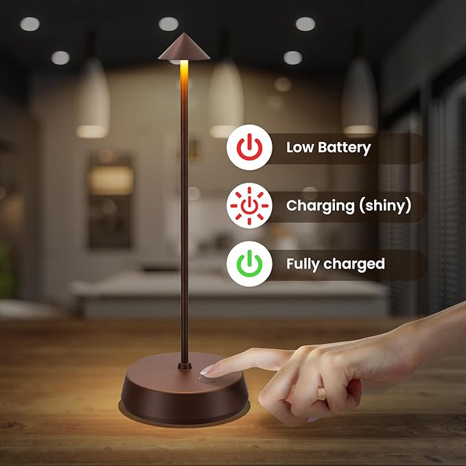 Cordless Table Lamps Rechargeable, 6000mAh LED Battery Operated Desk Lamp - Image 4