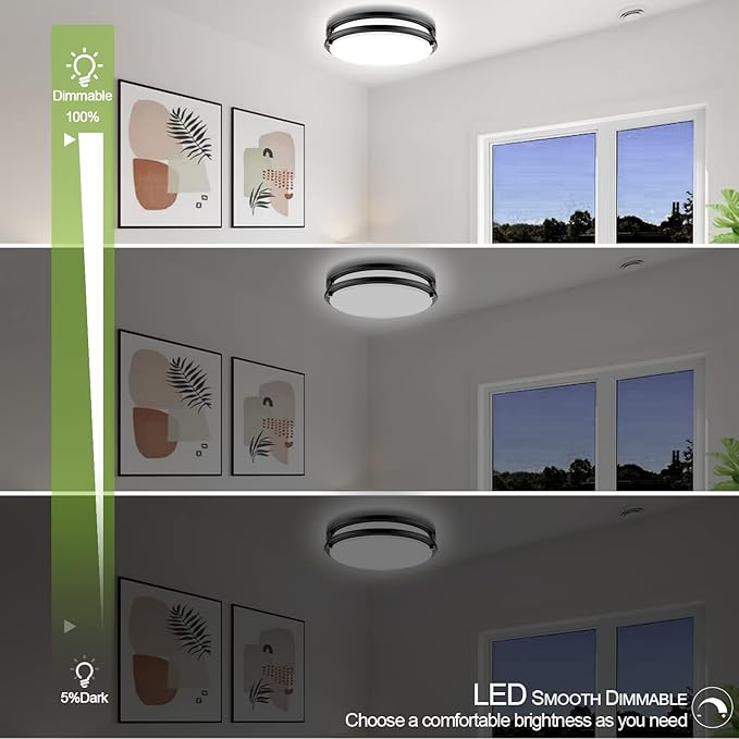 13 Inch LED Ceiling Light Fixture: 40W Flush Mount Ceiling Light 4000 Lumens - Image 4