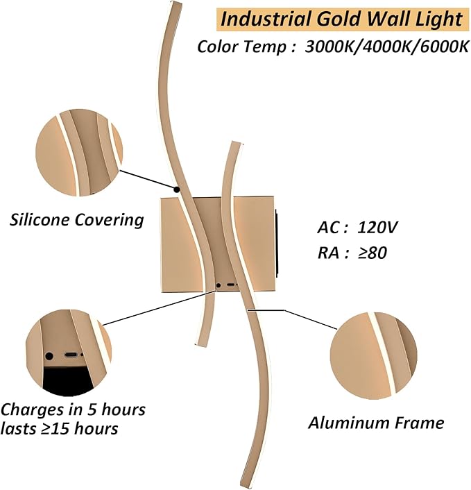 Battery Operated Wall Sconce - Image 5