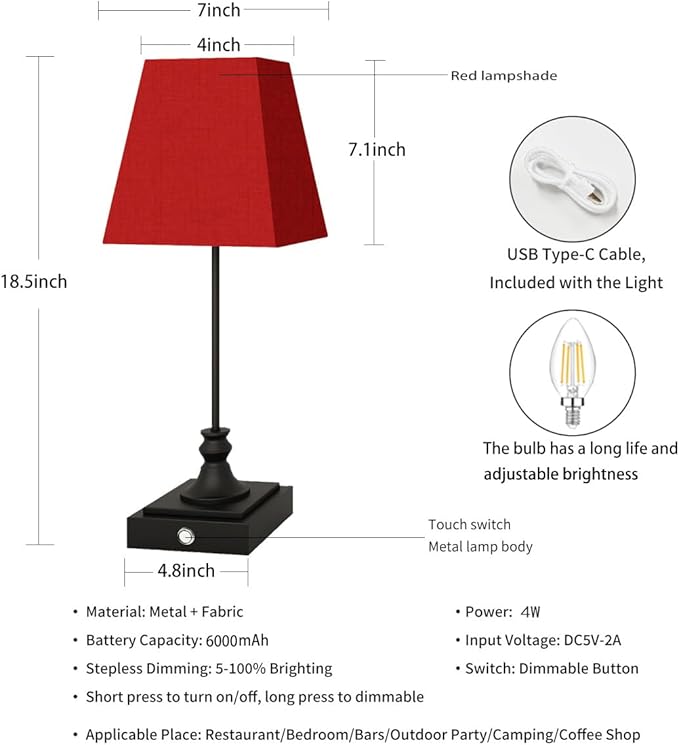 Rechargeable LED Table Lamps - Image 2