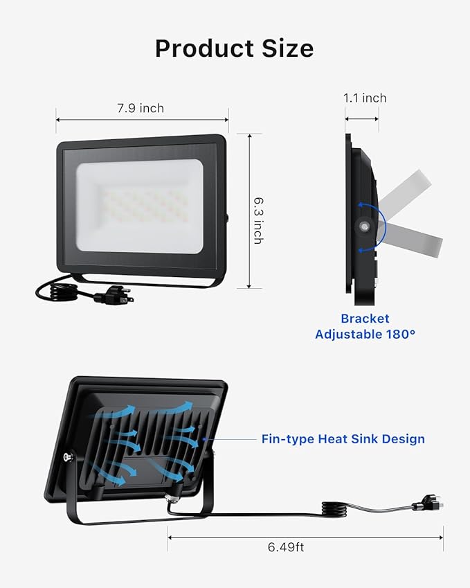 4 Pack 50W Led Flood Lights 500W Equi Color Changing - Image 9