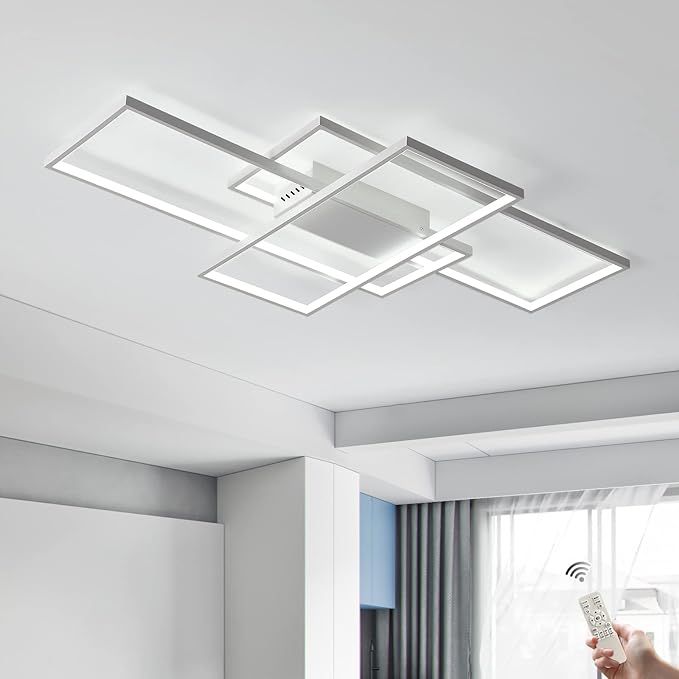 GEADI Dimmable Ceiling Light, 41.3in Flush Mount Ceiling Lamp Remote Control by GEADI