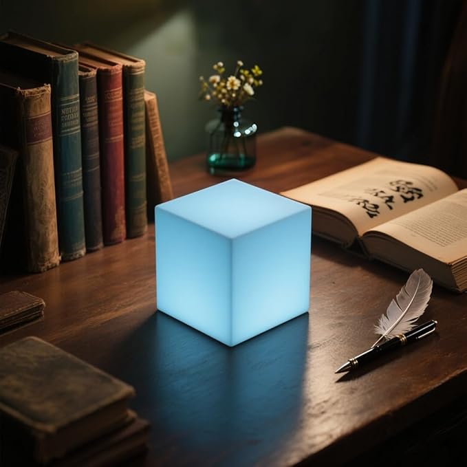 4-inch LED Cube Light, 16 RGB Color Changing Tesseract Cube Lamp - Image 6
