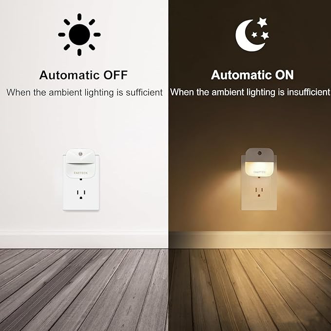 Night Light, LED Night Lights Plug into Wall, Dusk to Dawn Sensing Nightlights - Image 2