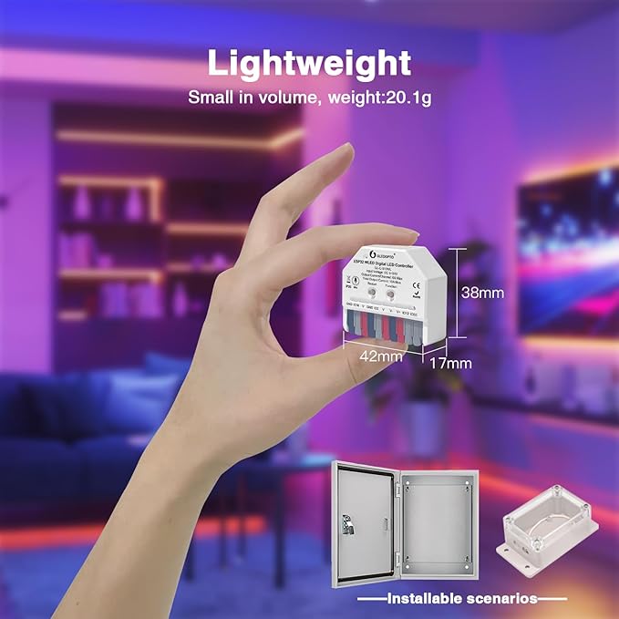 GLEDOPTO ESP32 Mini WLED LED Controller DC 5~24V DIY Dynamic Lighting Work - Image 6