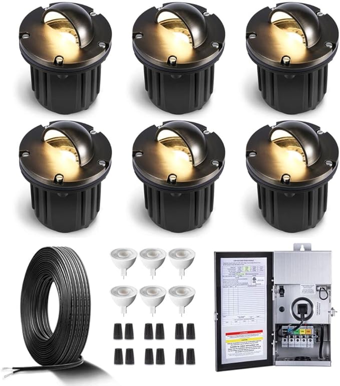 Gardenreet Brass In Ground Well Lights Kit by Gardenreet