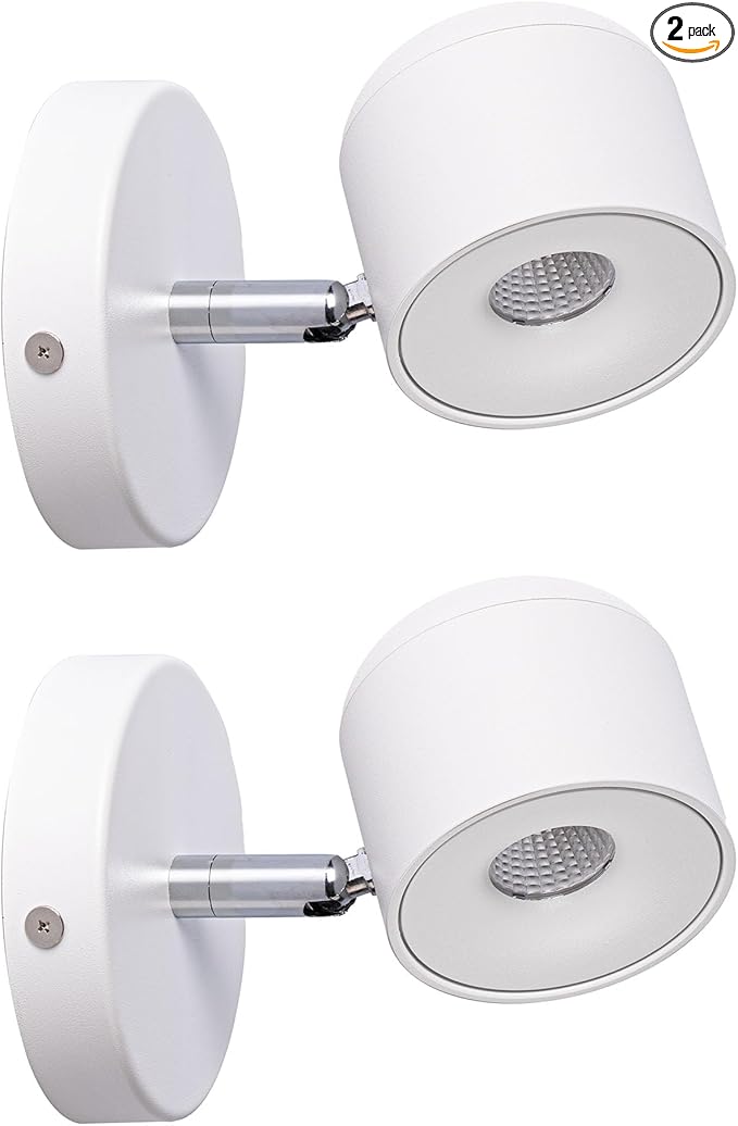 2 Packs Aisilan Modern Adjustable Wall Sconce LED Fixture Warm White Ceiling by AisilanLighting