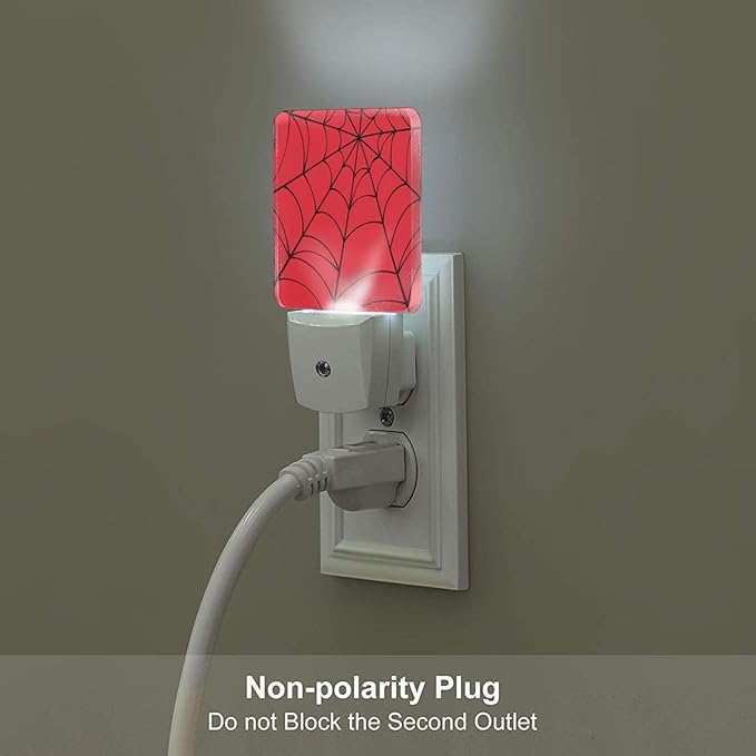 Led Night Light, Halloween Spider Web Decorative Plug in Nightlights, - Image 4