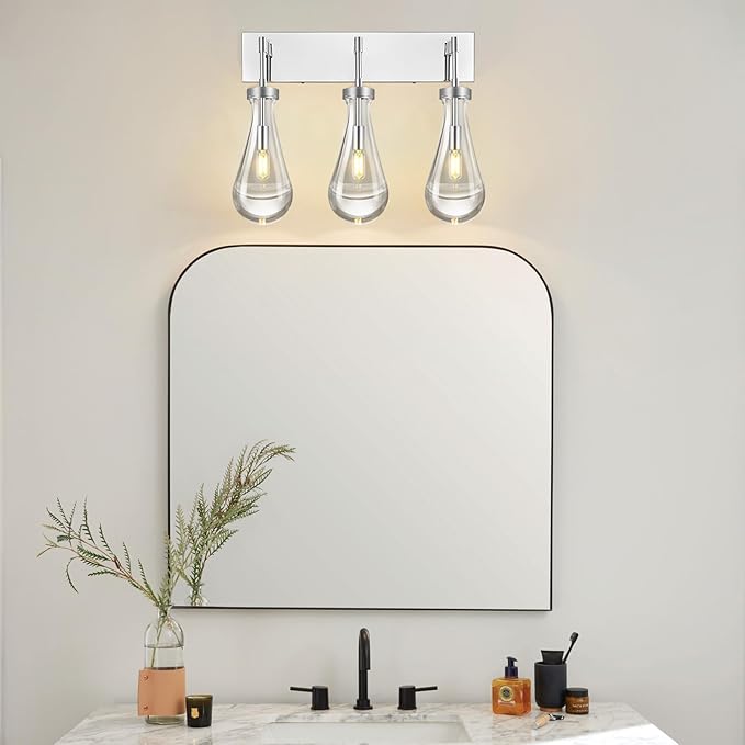 Raindrop Wall Sconces Chrome Crystal Sconces Wall Decor Modern Lighting Glass - Image 7