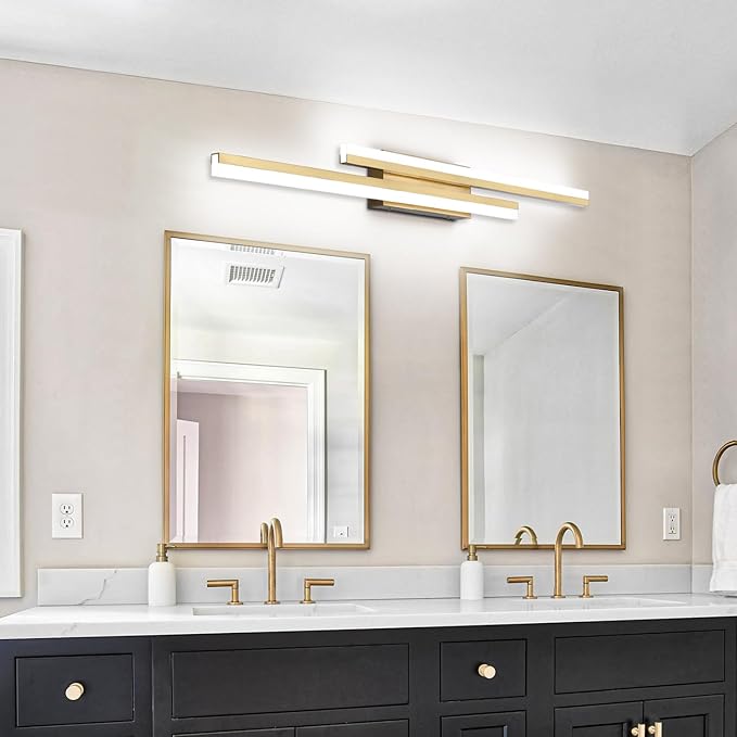 PRESDE 48 Inch LED Bathroom Light Fixtures Over Mirror Brushed Gold Vanity - Image 7