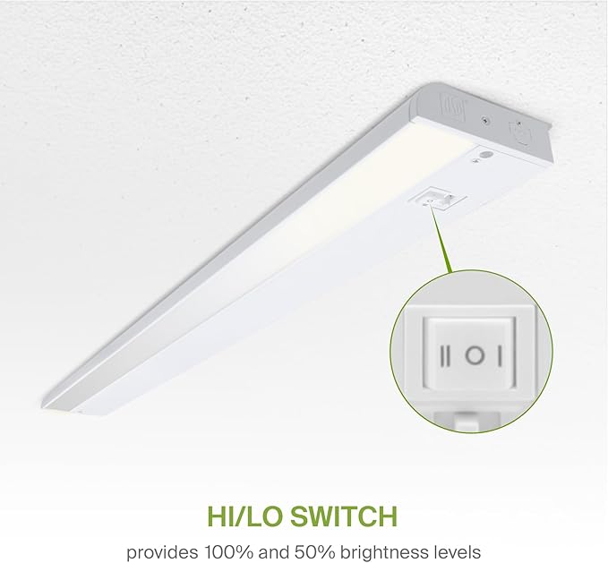 ASD 24 Inch LED Under Cabinet Lighting Plug in or Hardwired, High/Low/Off Switch - Image 4
