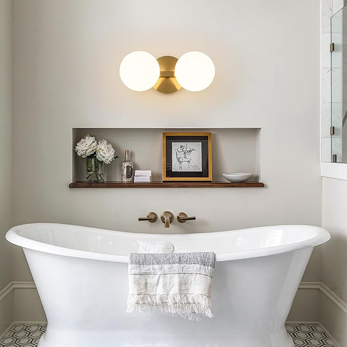 Gold Bathroom Vanity Light Fixtures: Modern Wall Scones - Image 5