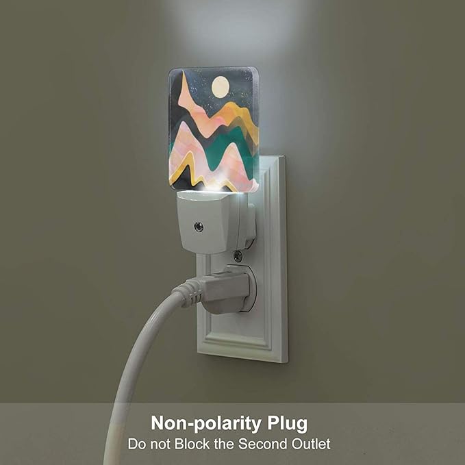 Mountains Night Sky Moon Night Light, Plug Into Wall Decor - Image 5