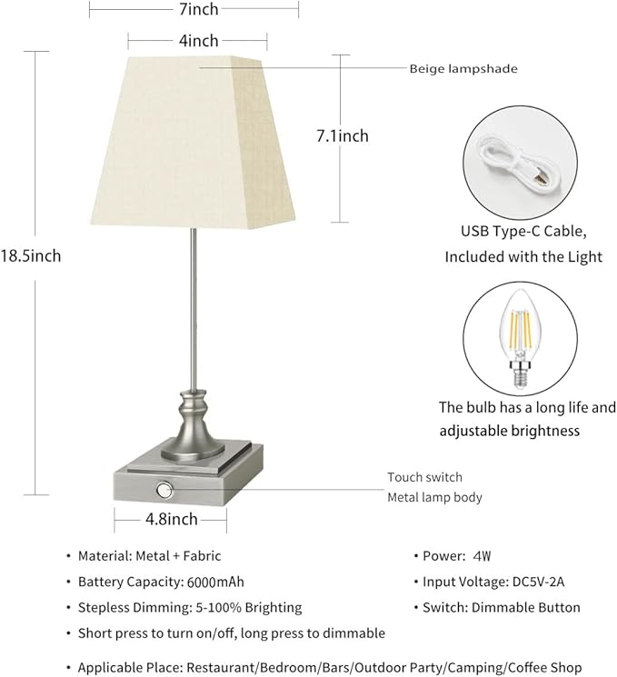 Rechargeable LED Table Lamps - Image 2