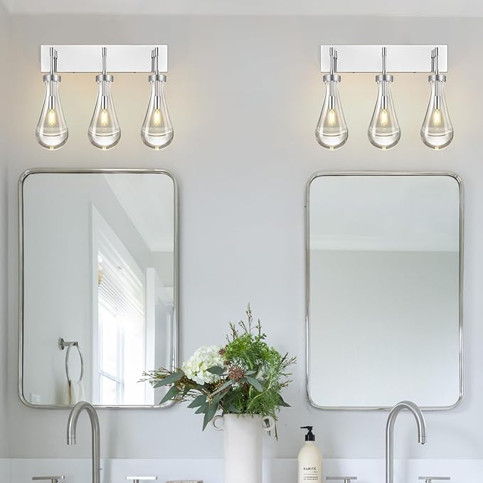 Raindrop Wall Sconces Chrome Crystal Sconces Wall Decor Modern Lighting Glass - Image 4