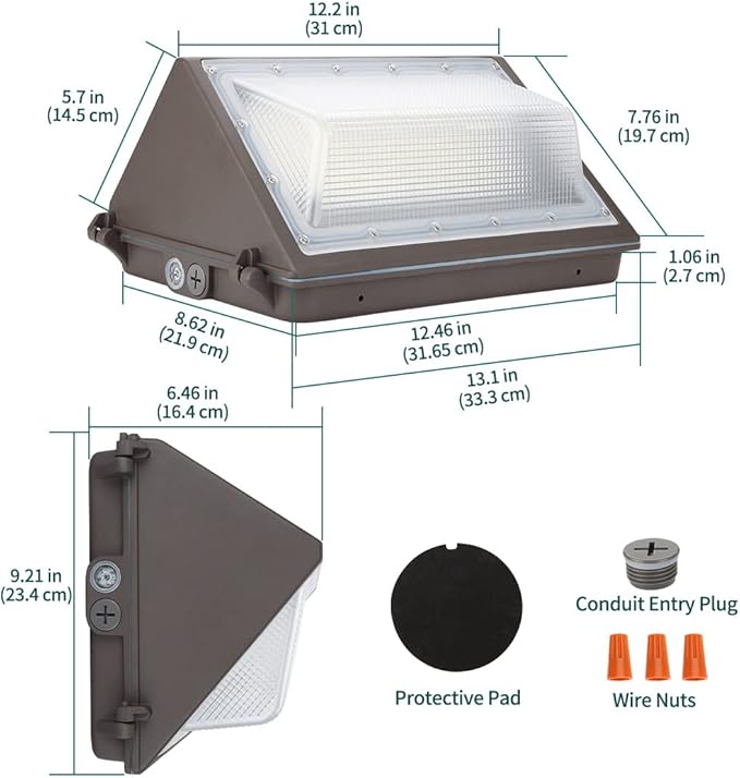 kadision LED Wall Pack 100W 13000lm 5000K Daylight 100-277V, IP65 Waterproof - Image 4
