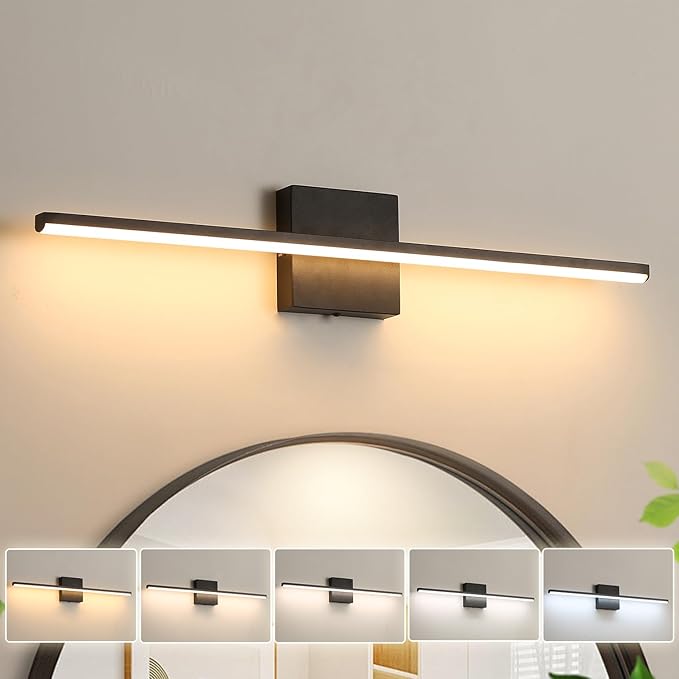 Modern Bathroom Vanity Light 24 Inch, 18W Black Bathroom Light Fixture Over - Image 7
