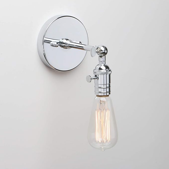 Permo Vintage Industrial Pole Wall Mount Mini Single Sconce Metal Wall Sconces - Image 5