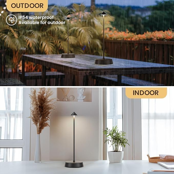 Cordless Table Lamp Rechargeable LED Battery Operated 6000mAh Touch Dimmable - Image 6