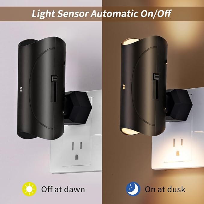 Night Light, 2 Pack LED Night Lights Plug into Wall, Soft White 3000K, 0-100LM - Image 4