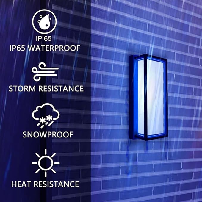 Smart Outdoor Lights Color Changing 2 Pack, RGB+2700K-6500K Outdoor Wall Sconce - Image 5