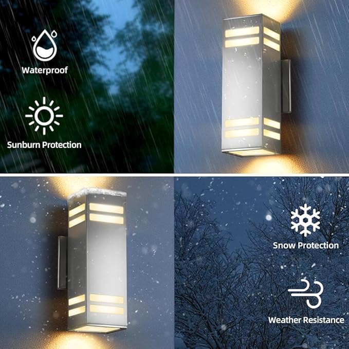 SHIMR Smart Outdoor Wall Light, RGBCW Color Changing WiFi & Bluetooth LED Sconce - Image 5