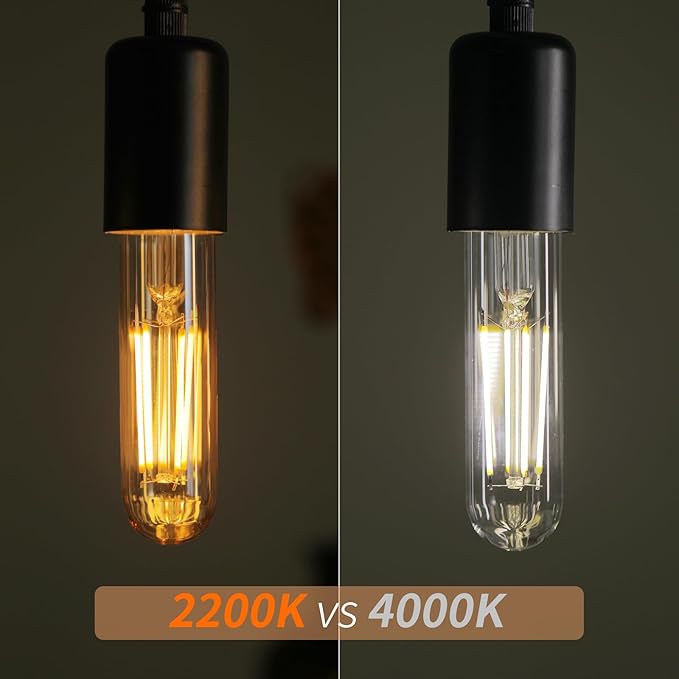 E26 T10 LED Light Bulbs, 5 Inch Vintage Tubular Thin Edison Bulbs, 2200K - Image 8