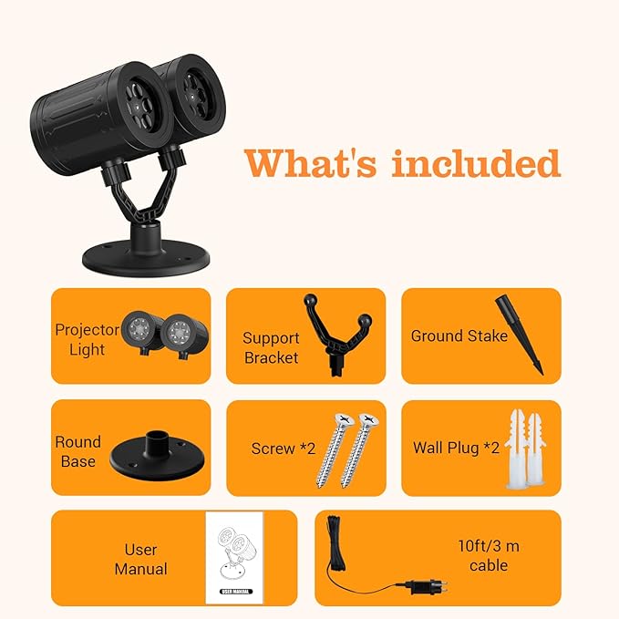 Christmas Projector Lights Outdoor, Snowflake Lights Night, Christmas Dynamic - Image 7