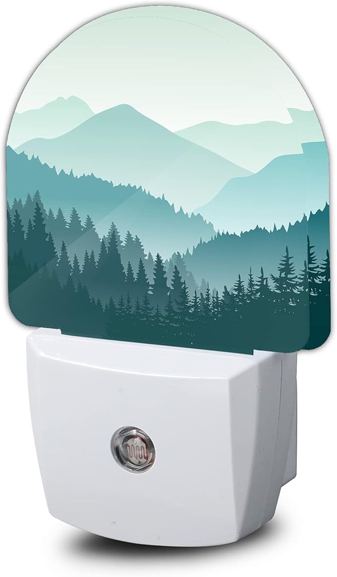 Misty Forest Night Light, Night Lights Plug into Wall Decor by AOWULA
