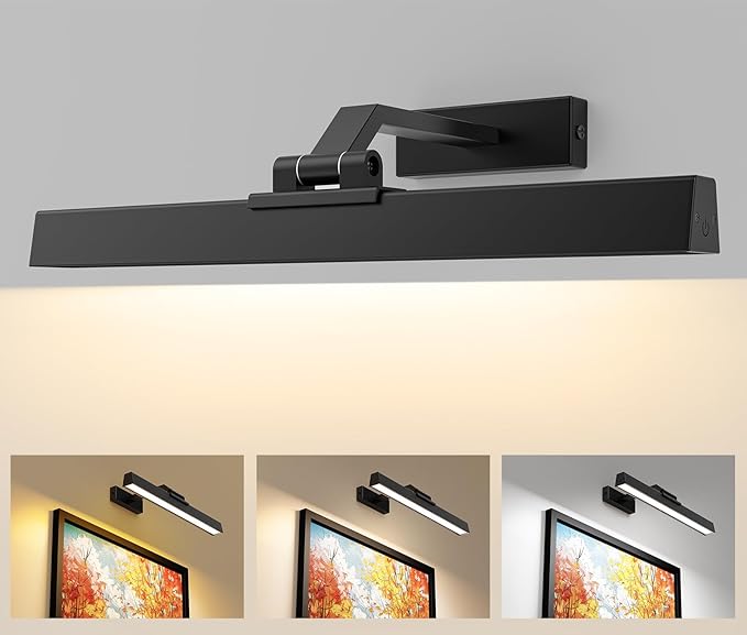 Picture Lights Wall Light 16in CCT Gallery Light | Battery Operated, Remote by Afyuol