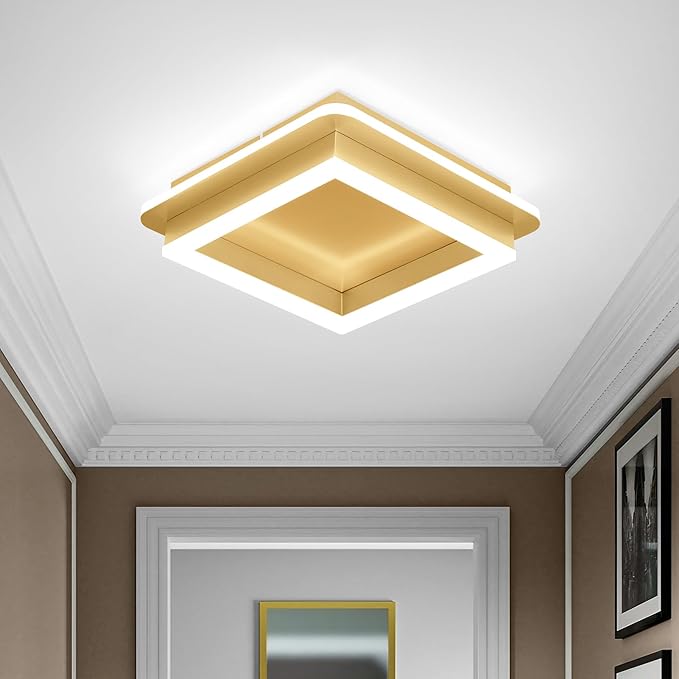 CANEOE 2 Packs Square Modern LED Light Fixture, 24W Black Flush Mount Hallway - Image 9