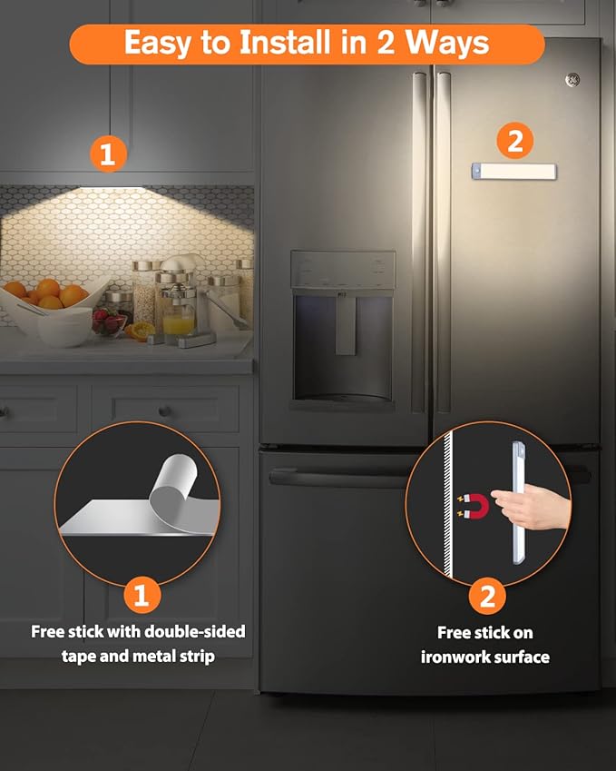 PRIORARE Motion Sensor Led Under Cabinet Lighting Wireless Cabinet Light - Image 7