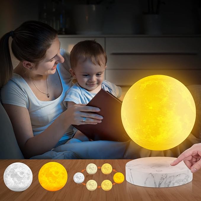 VGAzer Levitating Moon Lamp, Floating and Spinning in Air Freely - Image 5