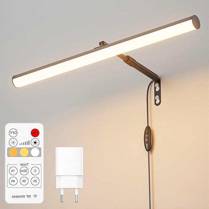 Black LED Picture Light Plug in, 15.75 Inches Art Light by LightUpYourLife