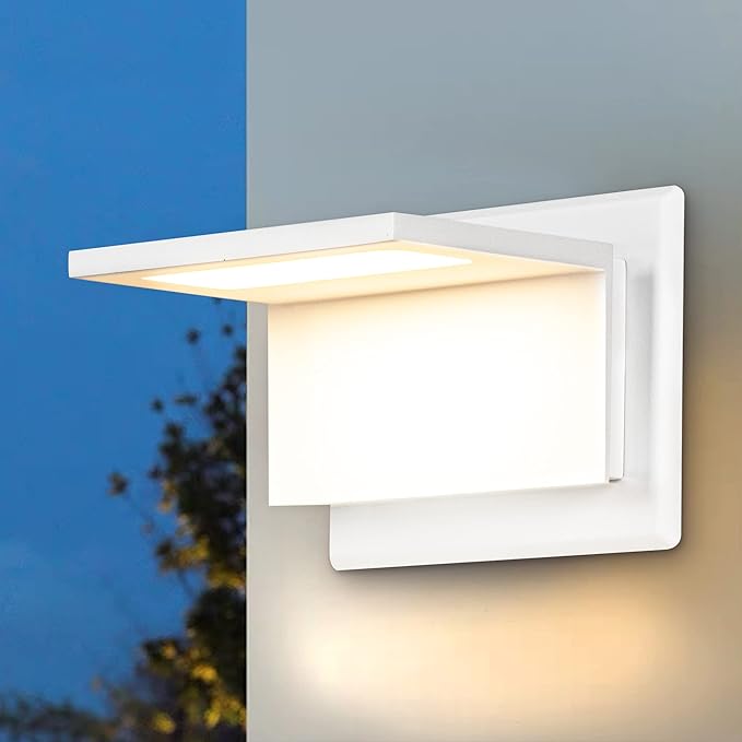 Wall Light Outdoor LED Wall Mount Lamp White Modern Wall Sconce Lighting - Image 2