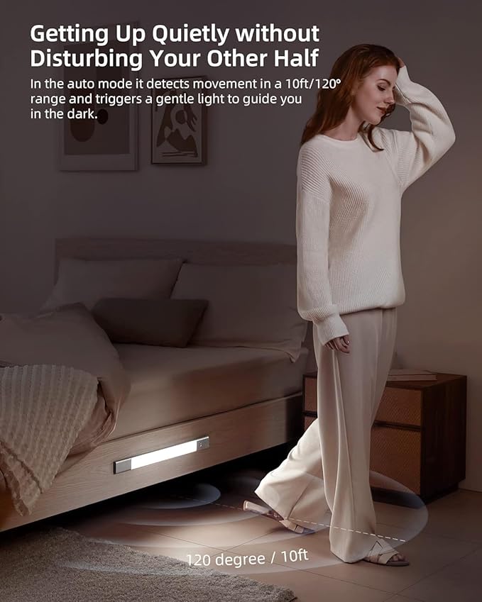 EZVALO 48 LED Under Cabinet Lighting, Motion Sensor Closet Light - Image 6