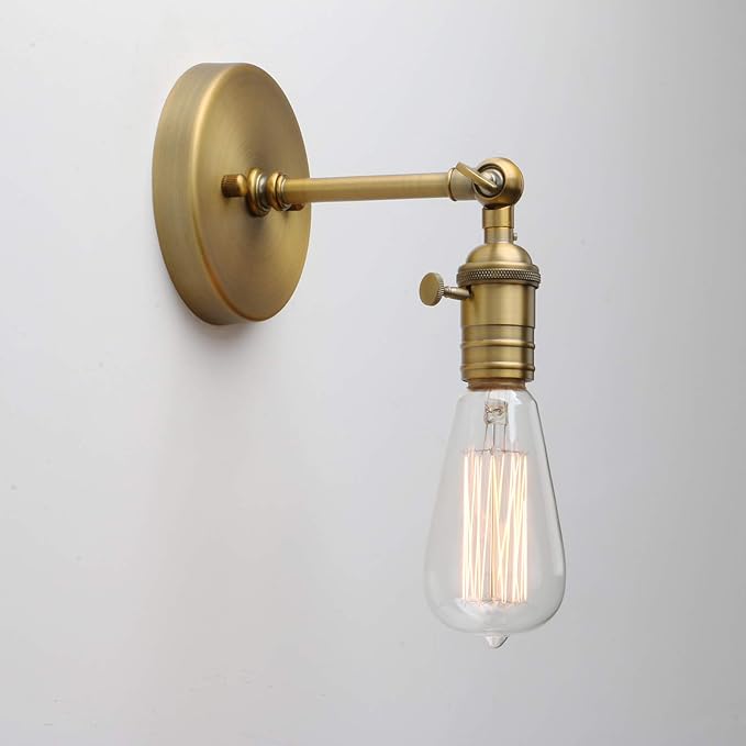 PERMO Industrial Mini Single Sconce Adjustable Simple Metal Wall Sconces Wall by PERMO
