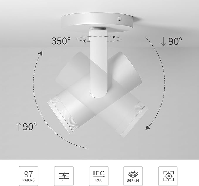 Aisilan Adjustable Dimmable Beam Angle 10-55° Zoomable Spotlight Indoor - Image 6