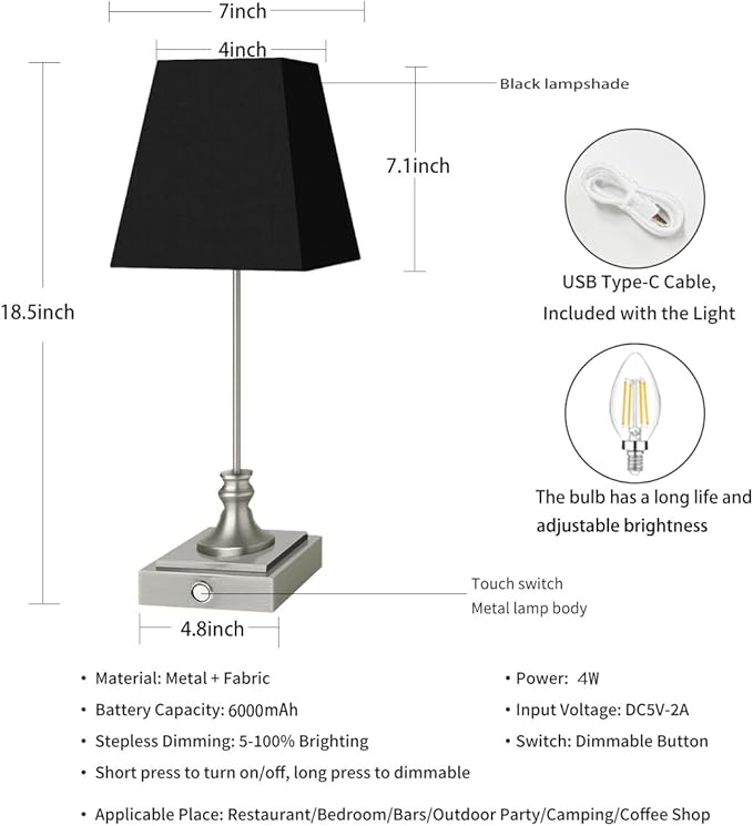 Rechargeable LED Table Lamps - Image 2