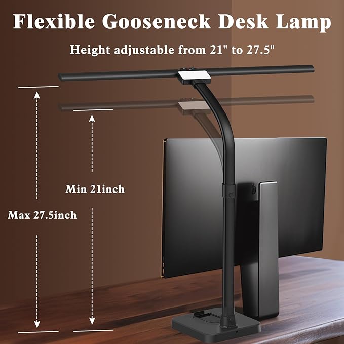 LED Desk Lamp for Home Office, 24W Bright Desk Lamp - Image 3