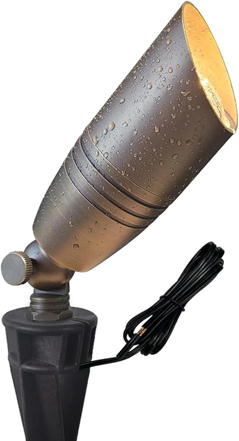 MALORY Brass Landscape Spot Lights 1-Pack Without Bulb, Low Voltage 12V AC/DC by MALORY