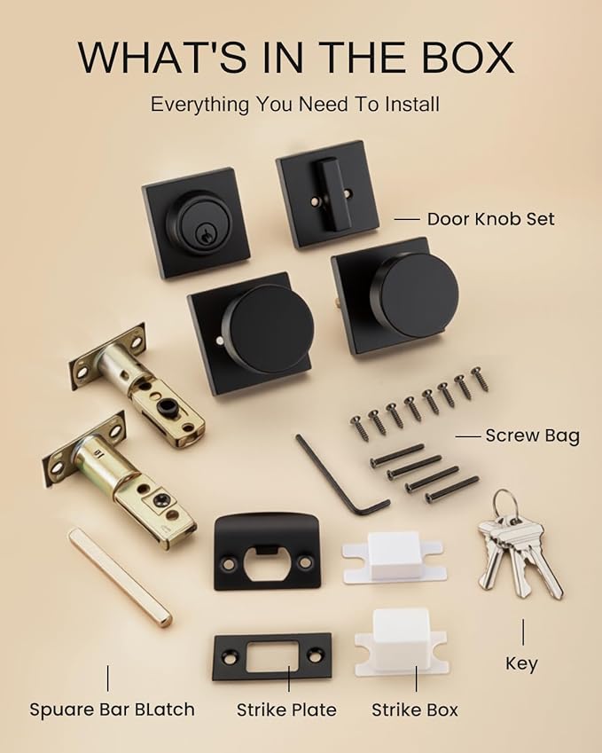 Haidms Matte Black Door Knob - Image 7