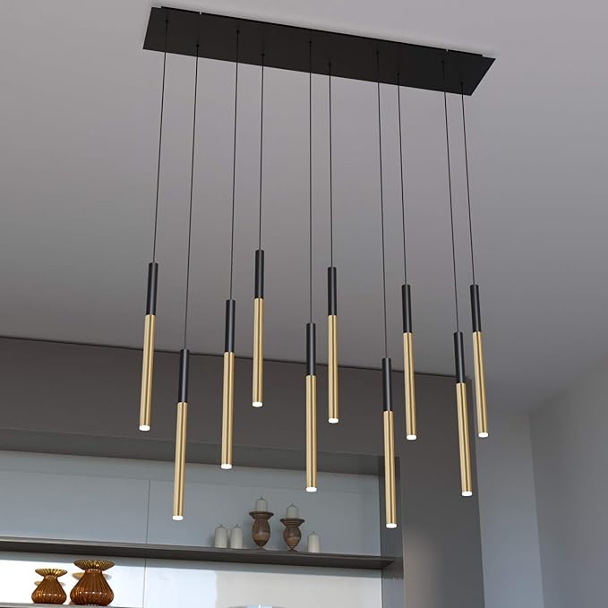 ALTAIR 10 Mini Pendant Lighting Black-Brass - Image 6