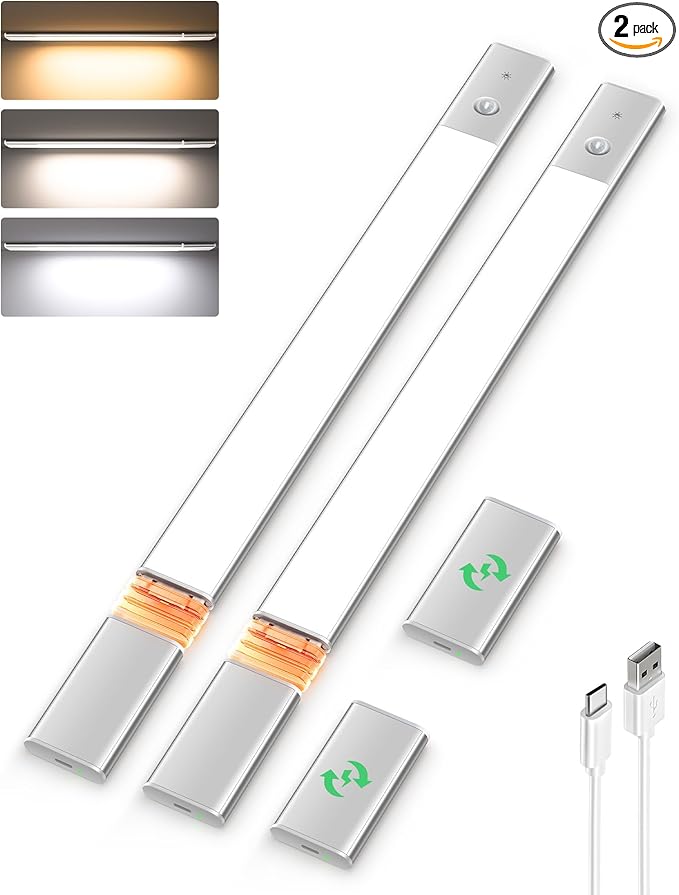 EZVALO Under Cabinet Lighting, 2200mAh Closet Lights by EZVALO