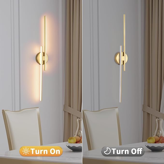 Battery Operated Wall Sconce Set of 2, Wireless Wall Light USB Rechargeable - Image 8